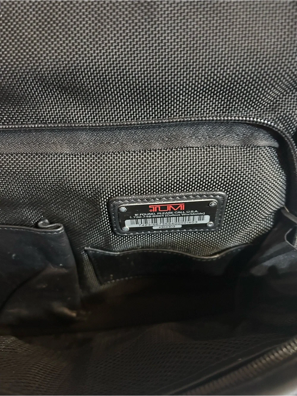 Tumi backpack black